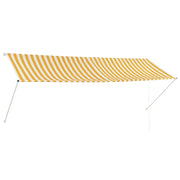 Tenda da Sole Retrattile 350x150 cm Giallo e Bianco cod mxl 22769