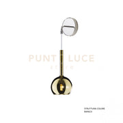 APPLIQUE BIANCO 1 LUCE PICCOLA VETRO ORO 1155BI-A-OR