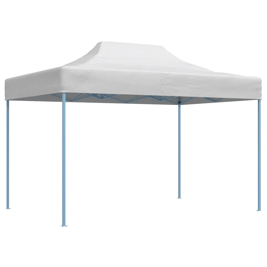 Gazebo | Pergolato Professionale Pieghevole 280x410x315 cm Acciaio Bianco