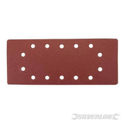 Fogli di levigatura 1/2 a fissaggio strappo pre-forati in ossido di alluminio varie grane silverline - 10 pezzi / 120