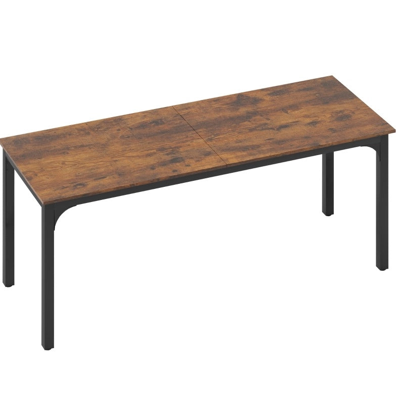 Scrivania 200x60 cm marrone rustico – grande piano industriale, 60 kg