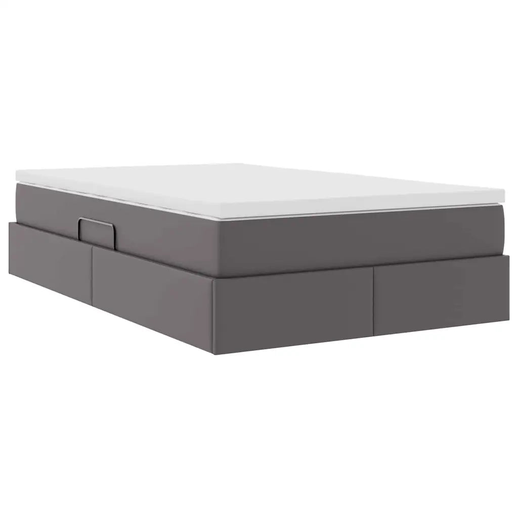 Letto con contenitore e materasso Grigio 120 x 200 cm 3370160