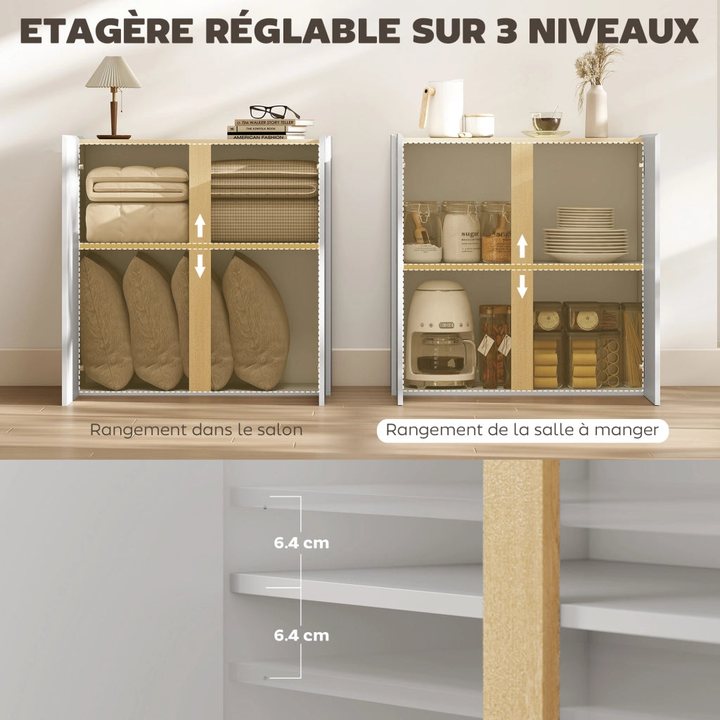 Armadio da soggiorno con ante ¨C Minimal ¨C bianco 80x40x80cm