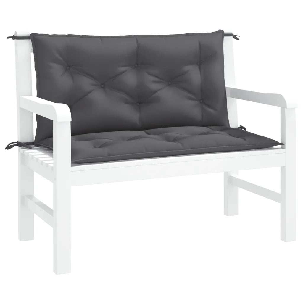 Cuscini Panca Giardino 2 pz | Cuscini per sedie Antracite 100x50x7cm Tessuto Oxford