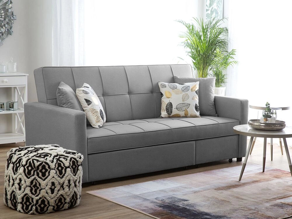 Divano Letto Grigio Funzione Dormito Moderno Imbottito soggiorno