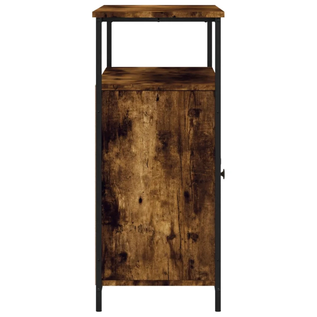 Credenza Rovere Fumo 100x35x80 cm in Legno Multistrato 835506