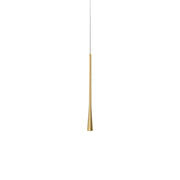 Dafne - Lampada a sospensione oro led 7W 3000K IP20 - Lampada da soffitto led design minimal in alluminio - Alimentatore incluso - L.max 190cm