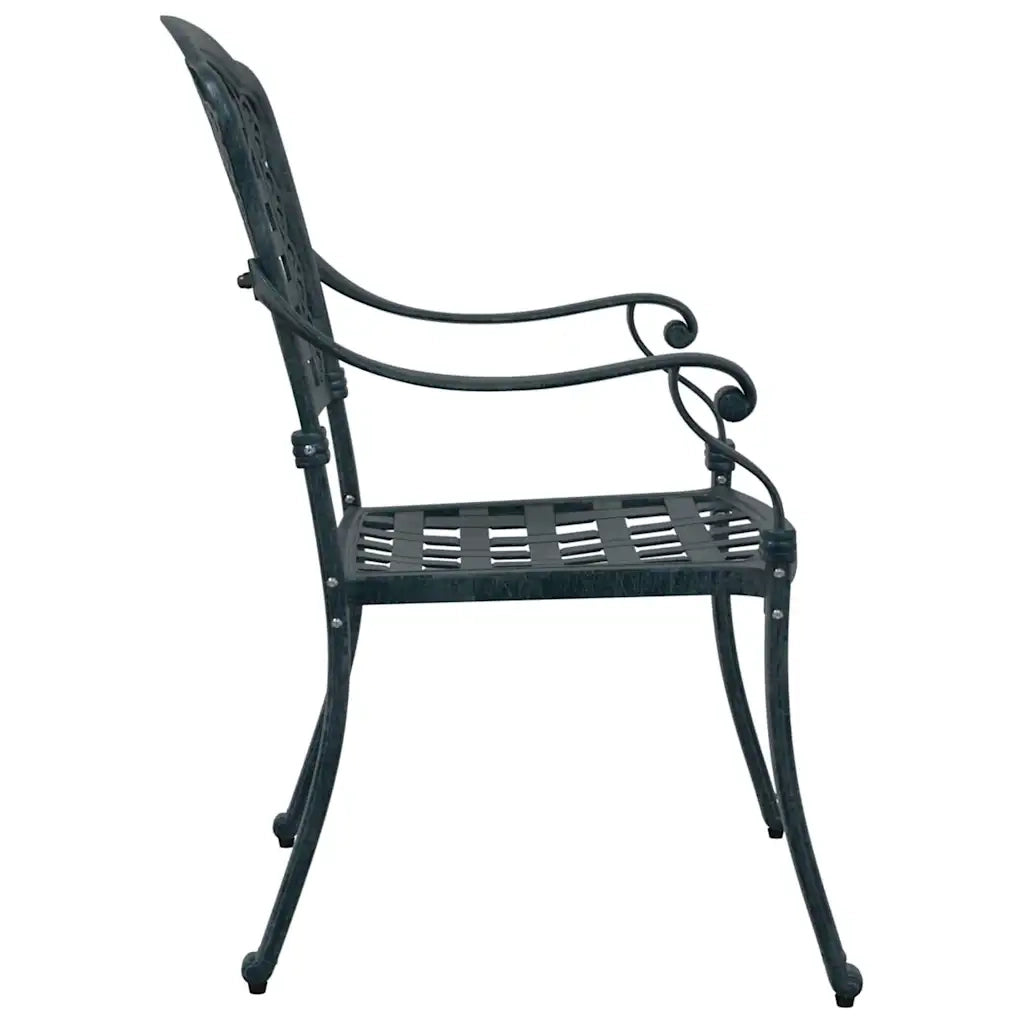 Sedia da Giardino 2 pcs Verde 55 x 56,5 x 91cm Alluminio 42002373
