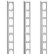 Profili in alluminio verniciato colore grigio argento 111 a l per finitura parete proangle *** pezzi 3 pz, confezione 1