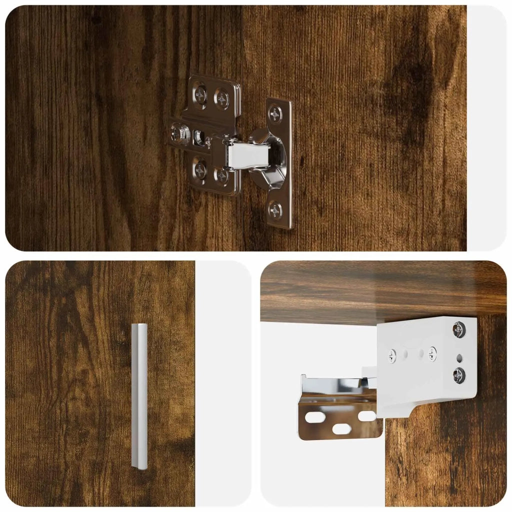 Scaffale da parete A parete Rovere Fumo 80 x 36 x 80 cm 8011383