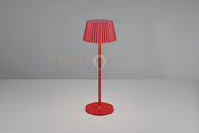 SUAREZ LAMPADA DA TAVOLO RICARICABILE METALLO ROSSO REGOLAZIONE INTESITA' TOUCH IP 44 H.39CM  LED 1,5W 200lm, 3000K