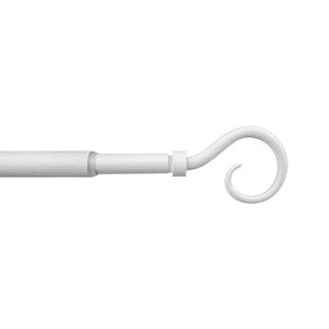 BASTONE METALLO D 12/9  70/120CM RICCIOLO BIANCO- 1,0 pz