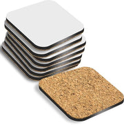 Sostegni MDF, bianchi, retro con cordoncino in gomma, 9 x 9 cm, bianchi, quadrati, 50 pezzi