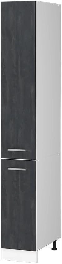 Frontale cucina R-Line, Calcestruzzo nero, 29.6 x 196 cm frontale del mobile per mobile alto estraibile
