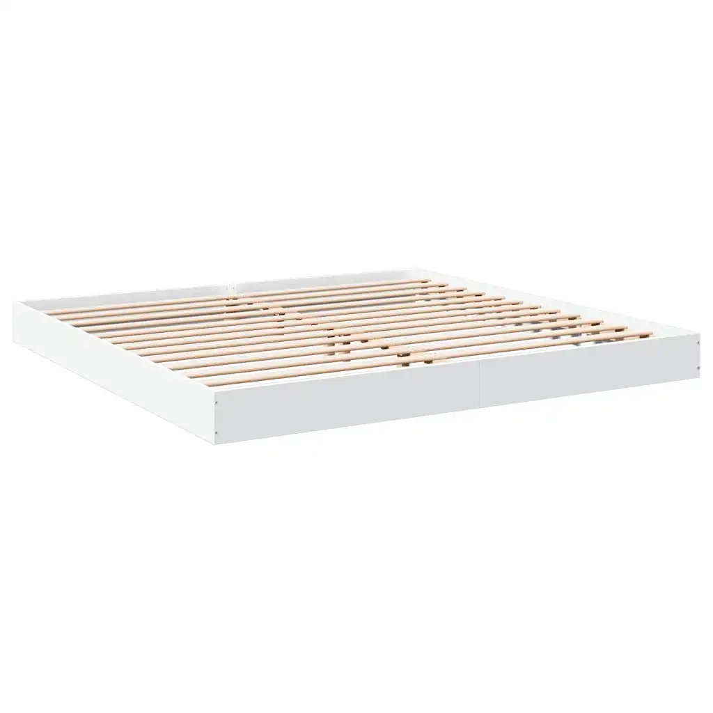 Giroletto senza Materasso Bianco 180x200 cm Legno Multistrato