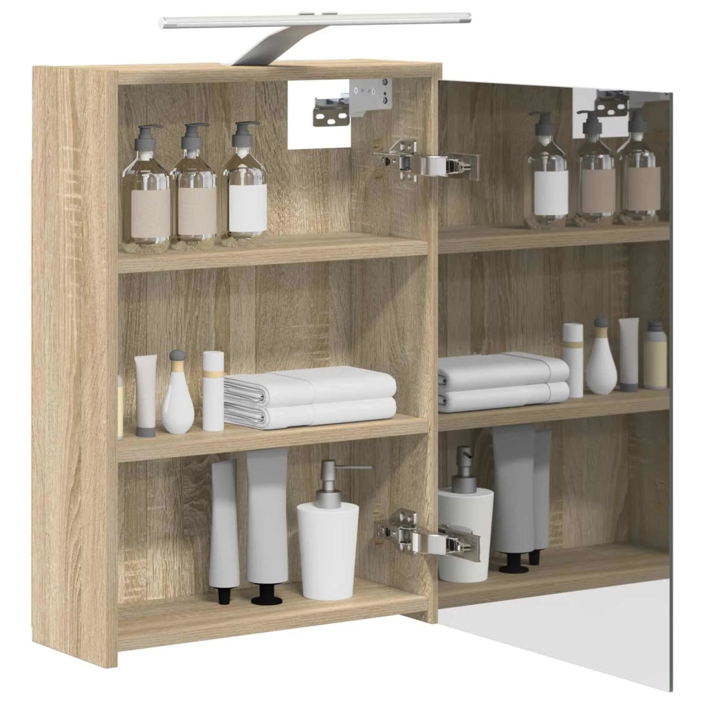 Mobiletto per specchio da bagno Rovere Sonoma 43 x 16 x 62.5 cm