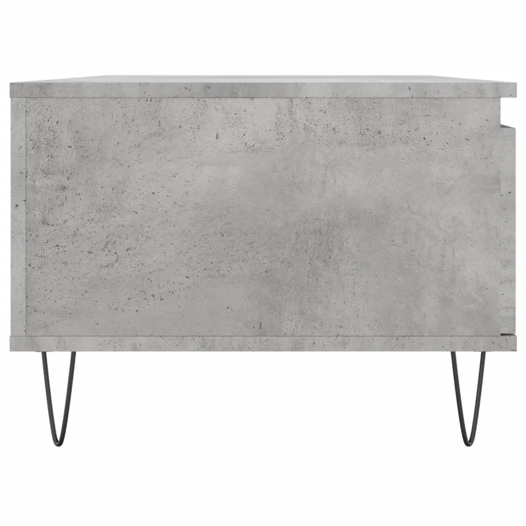 Tavolino Salotto-Tavolino da soggiorno-Tavolo Grigio Cemento 90x50x36,5 cm Legno Multistrato 299878