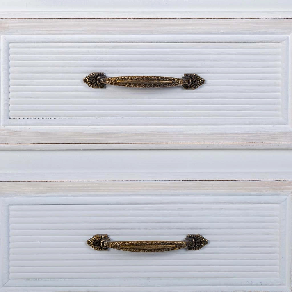 Comodino in legno bianco 40x29x42