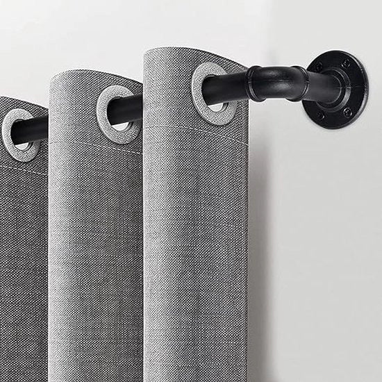 Maniglia per tende - attrezzo per tende, maniglia per doccia, lunghezza extra, maniglia per tende per bagno, camera da letto, 135 cm - 365 cm