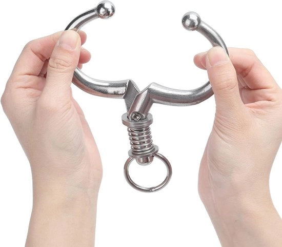 Stier Neusklem Vrij Van Punch - Stierenneusring Met Veer Per Effettiva Controlla e Gestione (Medio)