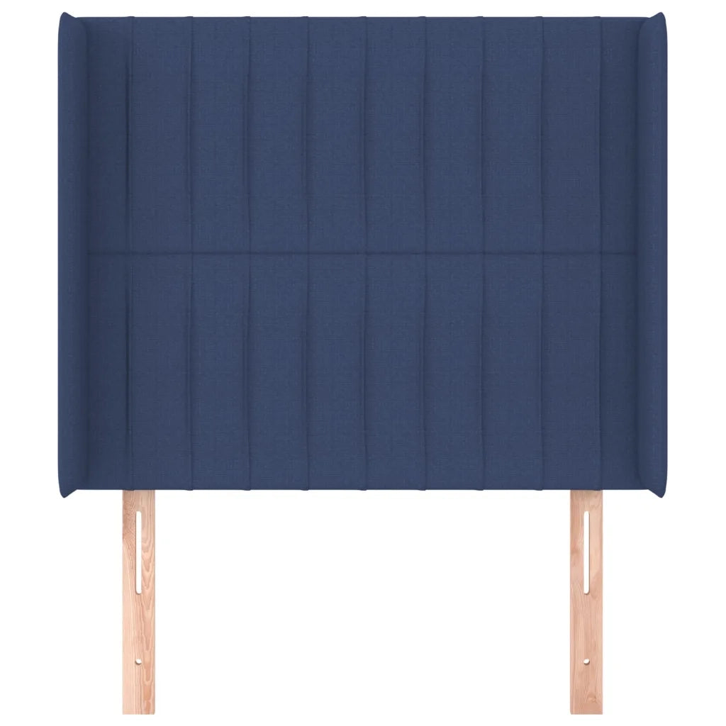 Testiera | Testata ad Orecchio Blu 103x16x118/128 cm in Tessuto