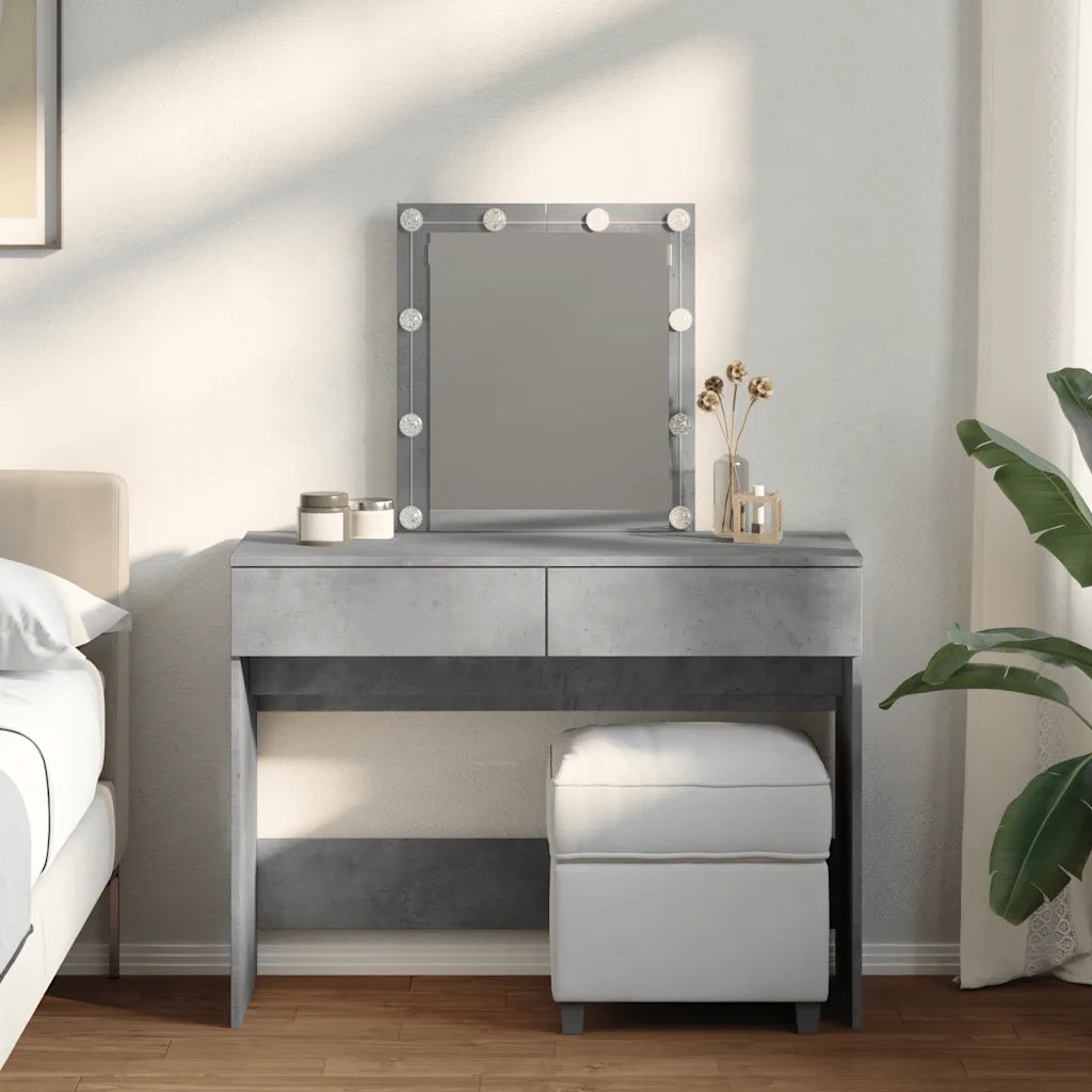 vidaXL Toeletta con LED Grigio Cemento 100x40x130 cm