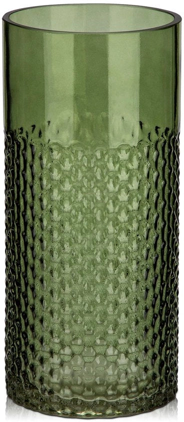 Vasi da tavolo moderni in vetro, 22 cm alti, vas da tavolo decorativo in vetro, vaso cilindrico da tavolo per decorazione di tavolo, arredo di ufficio, arrangiamenti di cucina, regalo di nozze