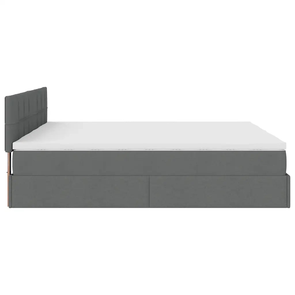 Struttura Letto Pouf con Materassi 180x200 cm in Tessuto