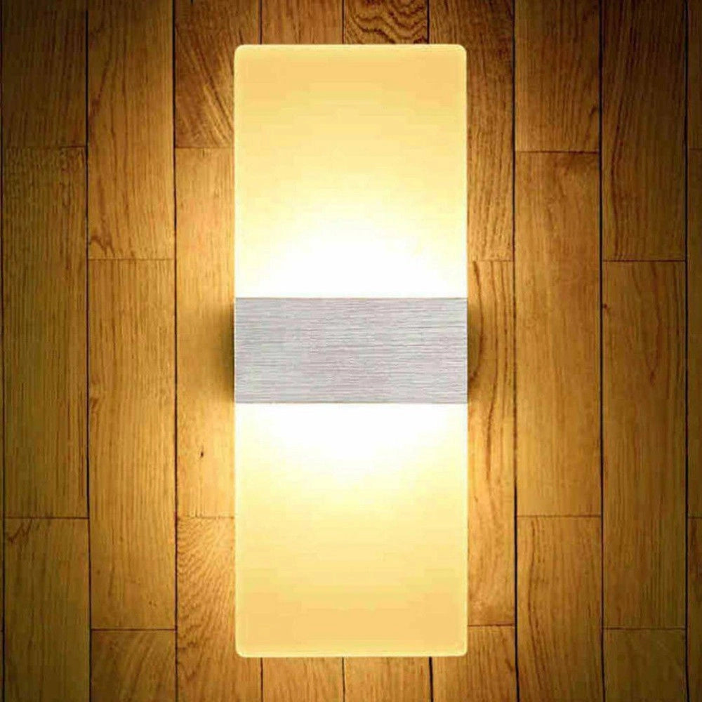 Trade Shop - Applique Cubo A Led Da 12w In Vetro Faretto Da Parete Muro Luce Per Interni Ip20 - -bianco Naturale      -