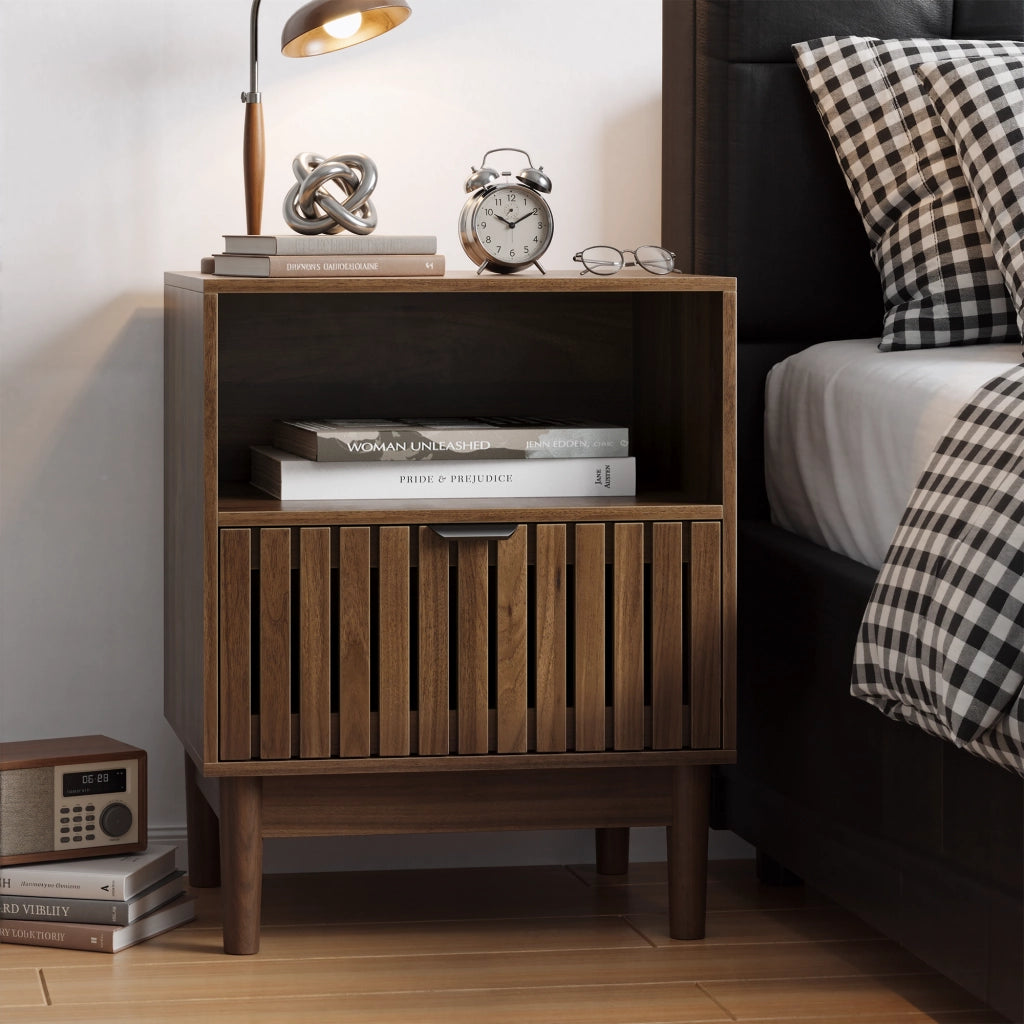 Comodino con Cassetto ¨C MINIMAL ¨C Noce, 45x39x56,5 cm