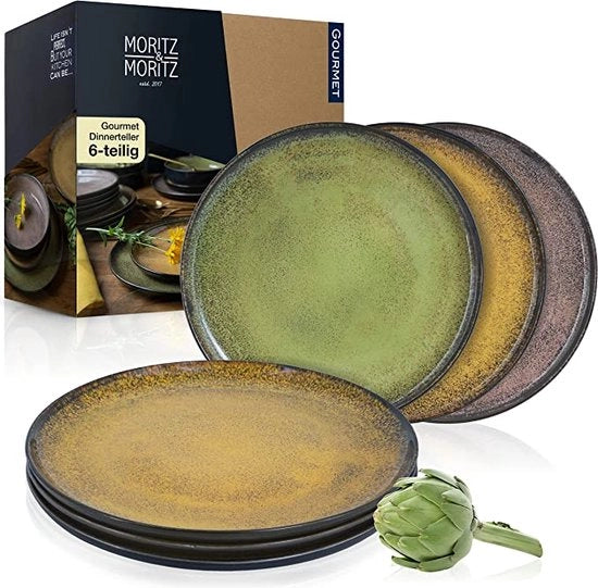 Set di portata - piatti per zuppa, grandi scodelle per insalata da portata, ciotola per zuppa bassa, resistente al microonde, lavabile in dishwasher