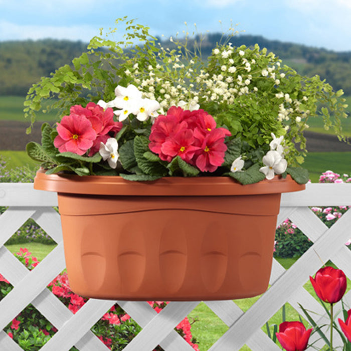 Fioriera doppia plastica cm.50 colore terracotta bama klunia