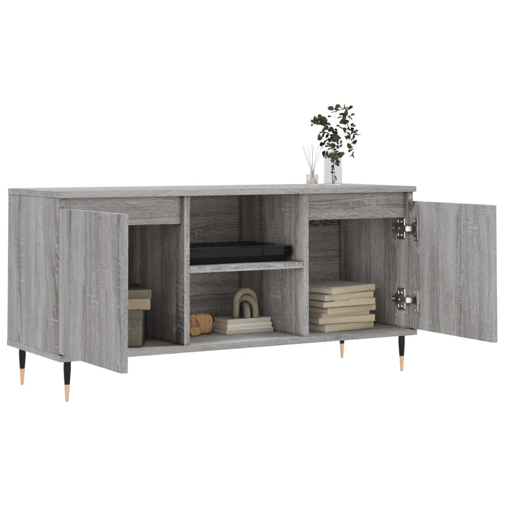 Mobile Porta TV Grigio Sonoma 104x35x50 cm in Legno Multistrato 827010