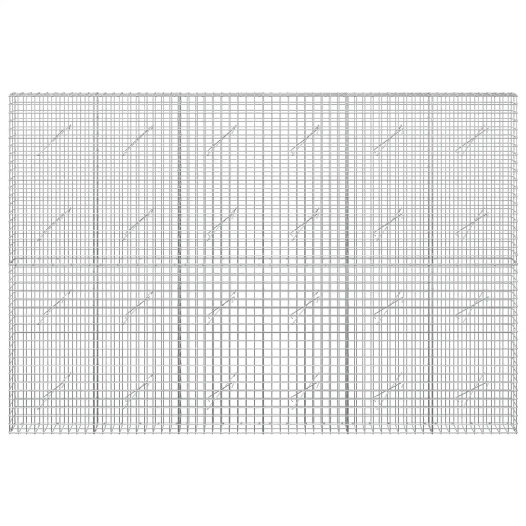 Gabione con filo da 5 mm e rete da 5x5 cm 300x10x200 cm 3464016