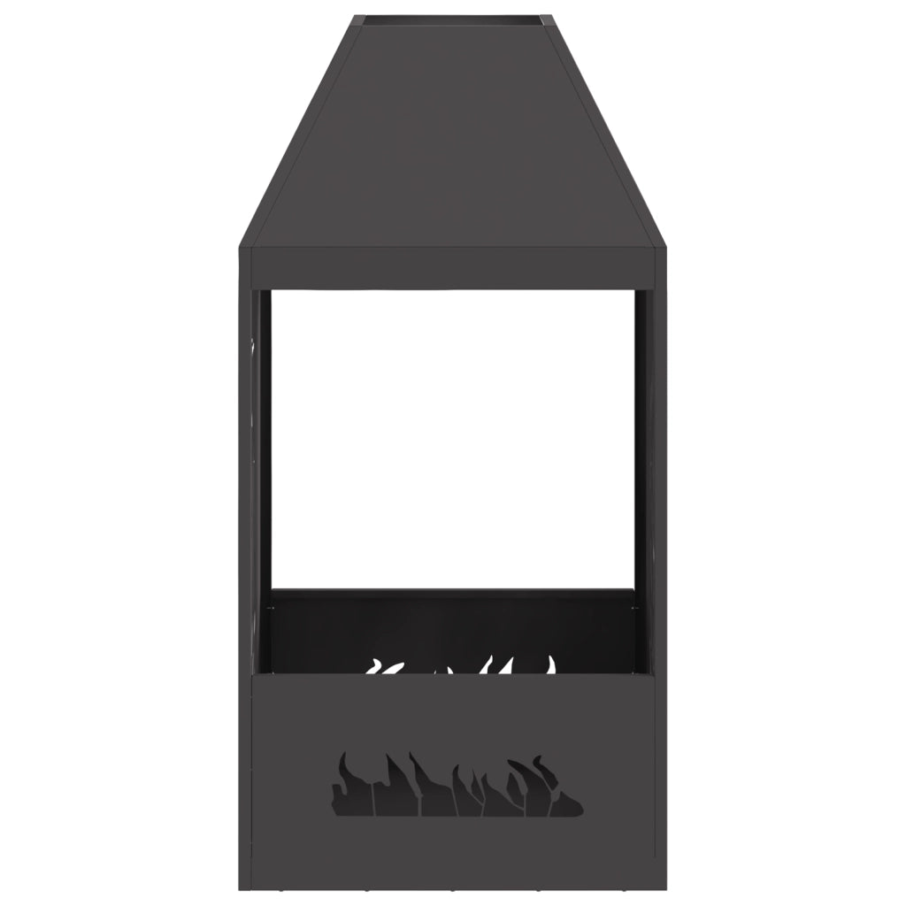 Focolare Nero 50x50x100 cm Acciaio