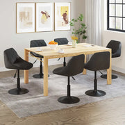 Sedie da Pranzo Girevoli 6 pz Nere in Velluto 3088799