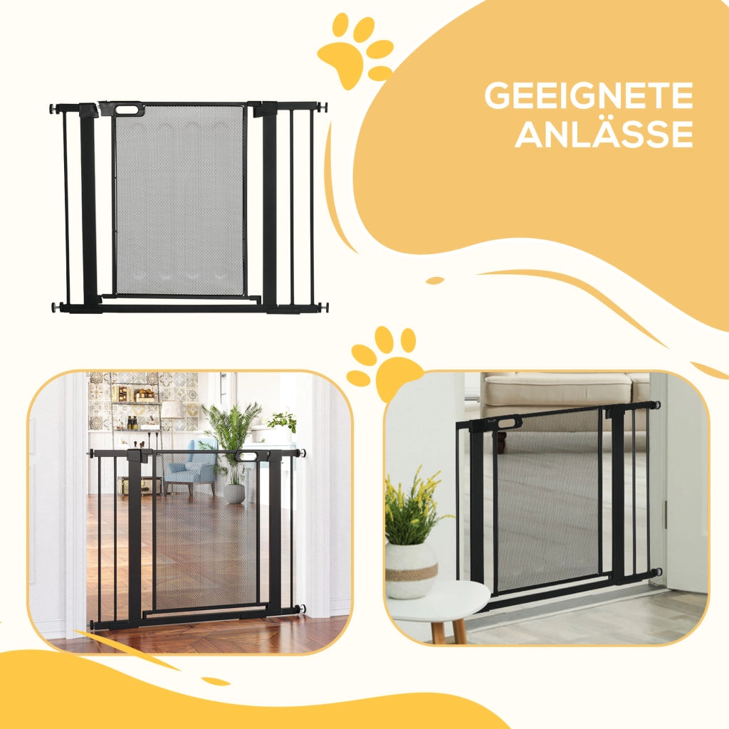 Cancello di sicurezza per scale e animali domestici ¨C zephmum ¨C Nero, 75-103 cm regolabile