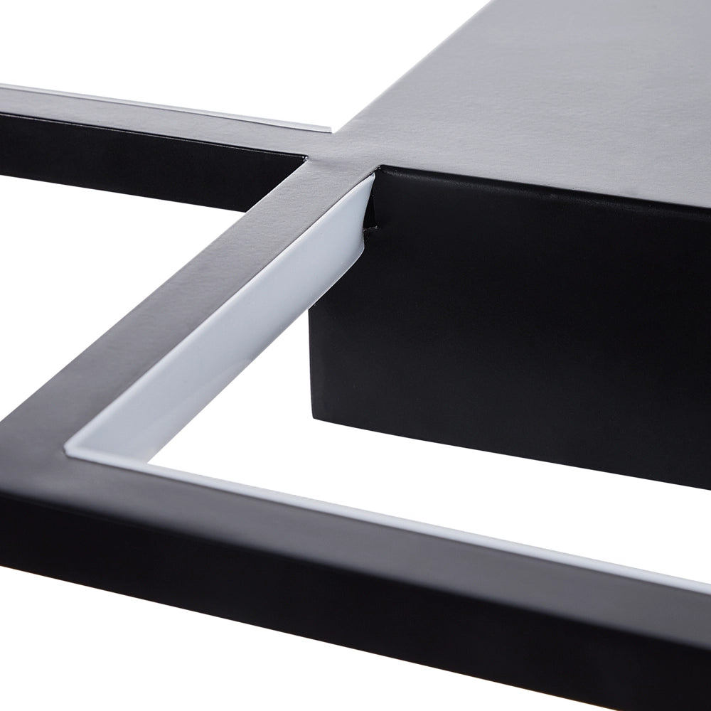 Plafoniera Moderna Illuminazione Integrata Luci LED Quadrate Metallo Nero