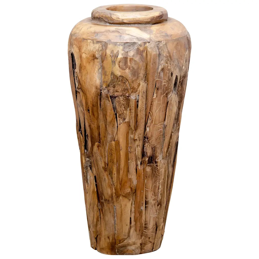 Vaso Decorativo-Fioriera 40x80 cm in Legno Massello di Teak