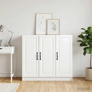 Credenza Bianco Lucido 89 x 34,5 x 77 cm Legno ingegnerizzato 895799
