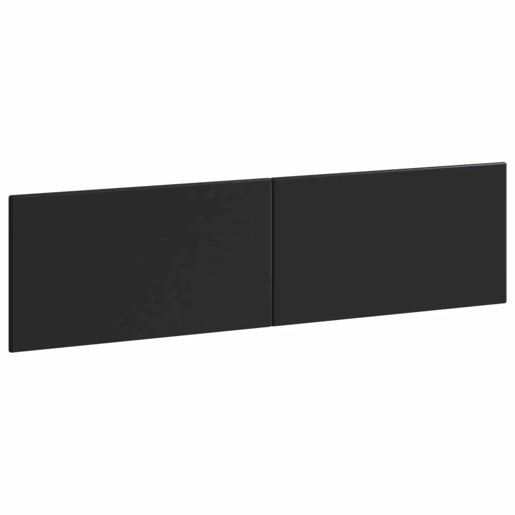 Testiera da Muro BREDA Nero Legno ingegnerizzato 897586