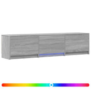 Mobile TV | Armadietto TV | Mobile Porta TV con LED con LED Sonoma grigia 165 x 34 x 40 cm