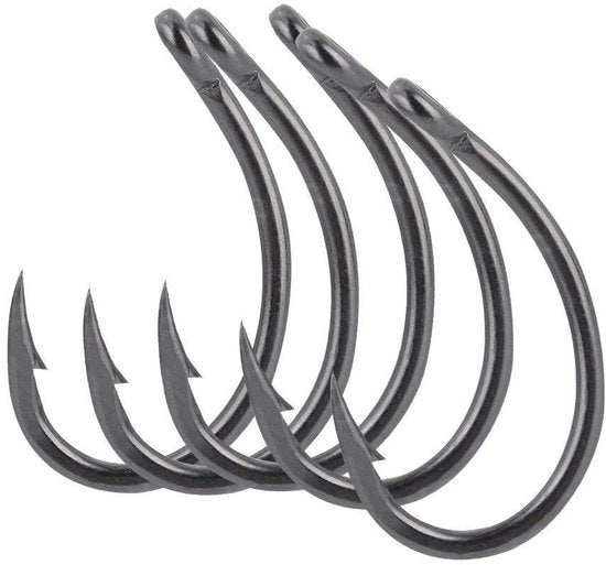 Fishing Hook in Acciaio di Carbonio - 30 Pezzi - Costruzione Resistente e Duratura - Forma Chiusa - Punta Acuta - Attrezzatura da Pesca - Haken