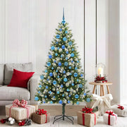 Albero di Natale artificiale a cerniera con neve fioccata 3395449