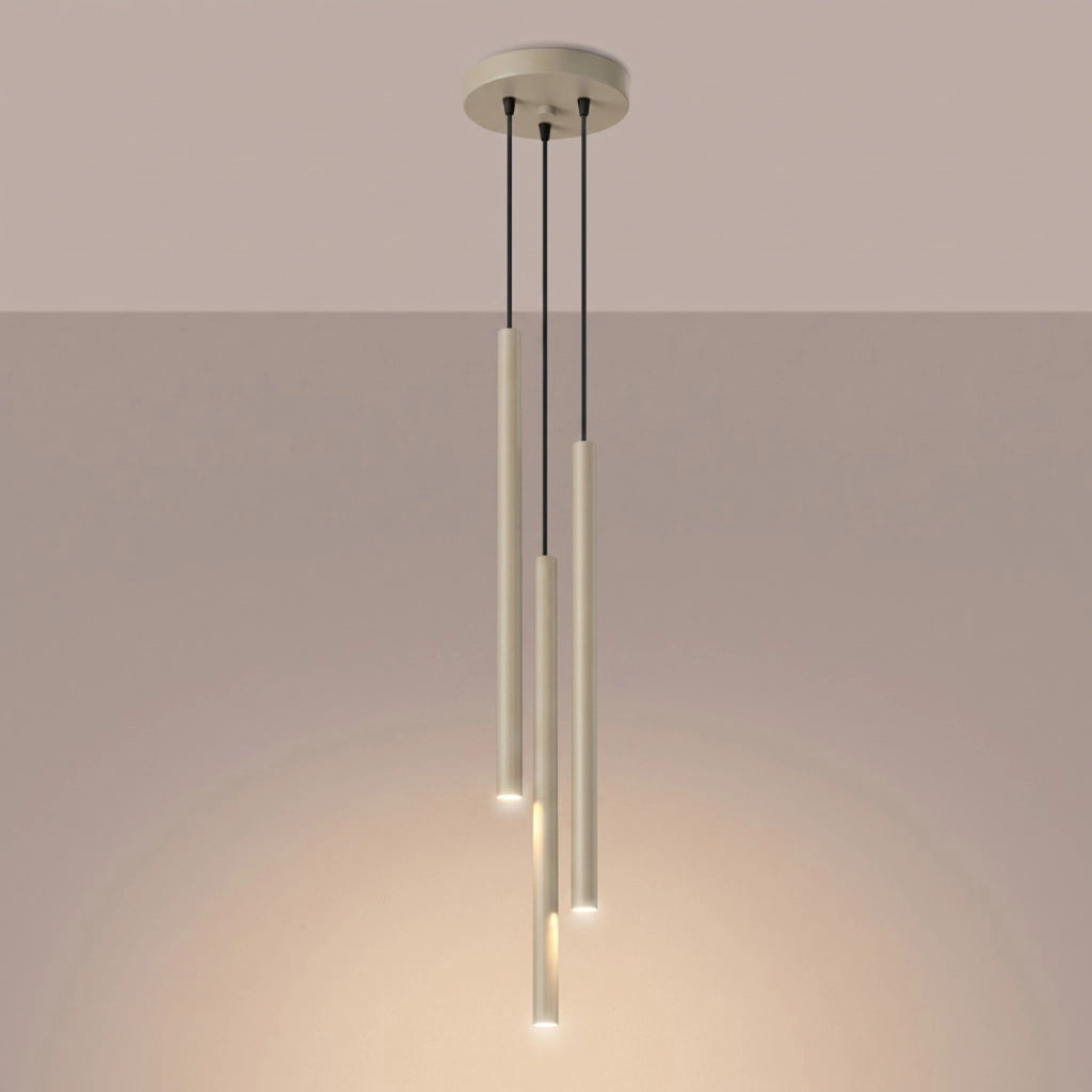 Lampada a sospensione PASTELO 3P tortora