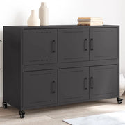 Credenza Nera 100,5x39x72 cm in Acciaio