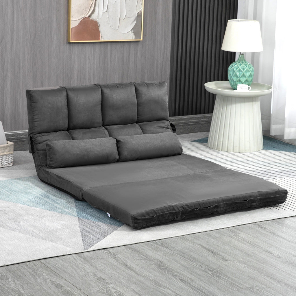 Divano letto reclinabile ¨C zephmum ¨C grigio, con materasso