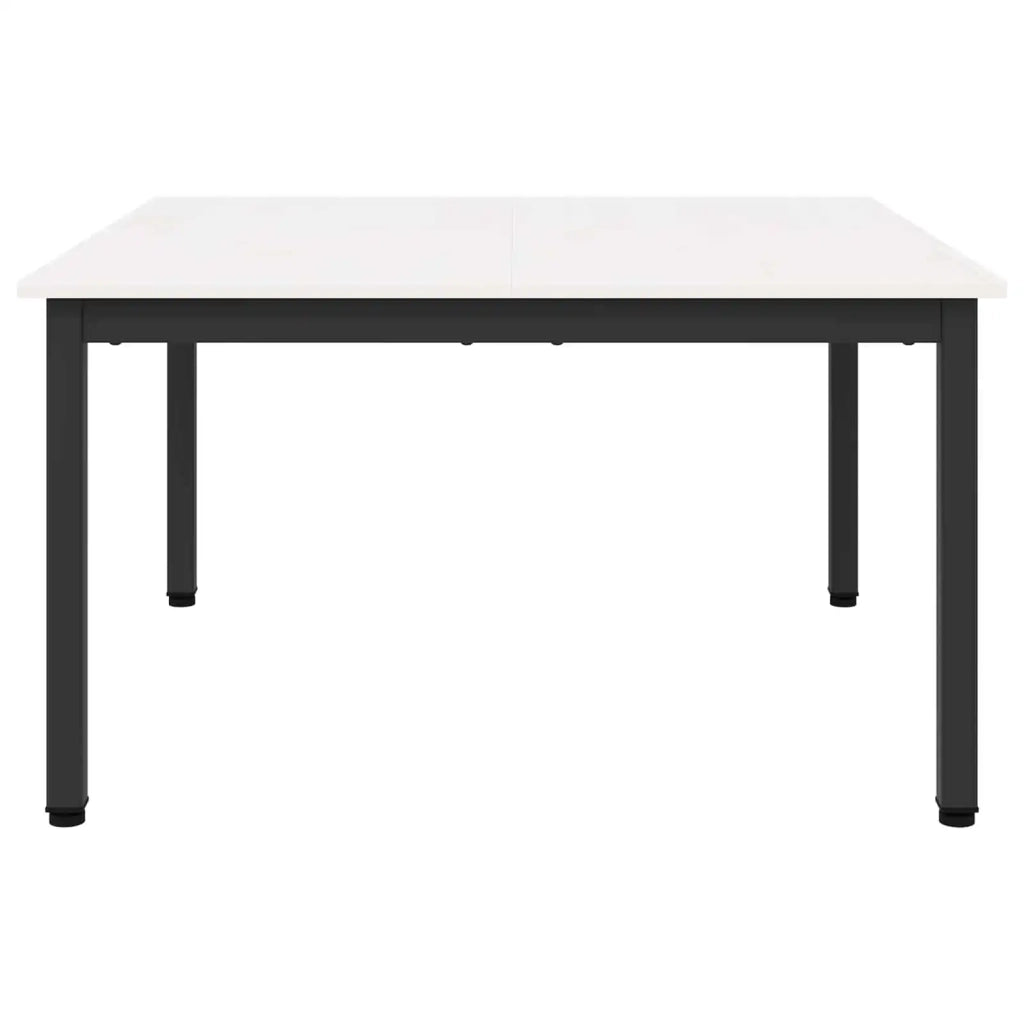 Tavolino da salotto Bianco 80 x 80 x 45 cm Pino massello 892768