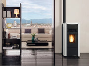 1pz extraflame stufa a pellet canalizzata giusy plus evo 2.0 col. bianco cod:ferx.vit50519
