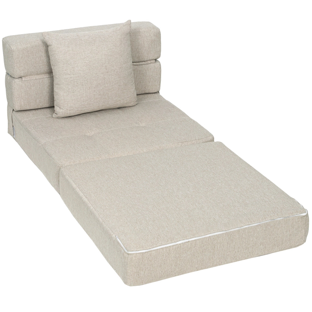 Poltrona letto convertibile ¨C Zephmum ¨C Tessuto beige